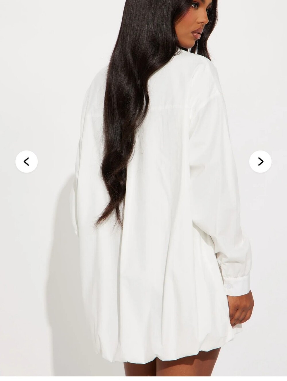 Brand New White Oversized Button-Up Shirt Dress - Picture 5 of 7